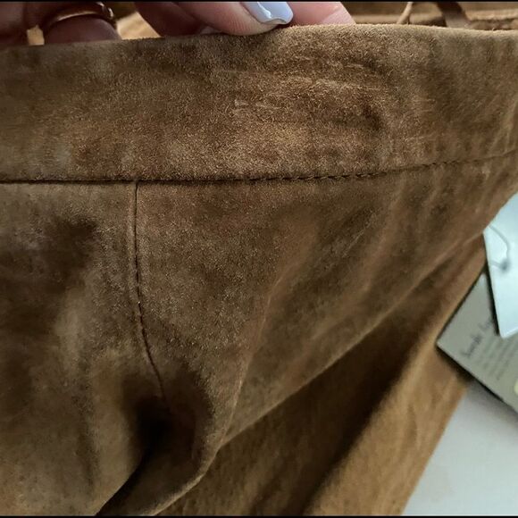 Bernardo Tan Real Suede Pants Size 8 New with tags - Picture 14 of 16
